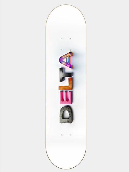 DECK DELTA 8.25 SKATEBOARDING METAL WHITE