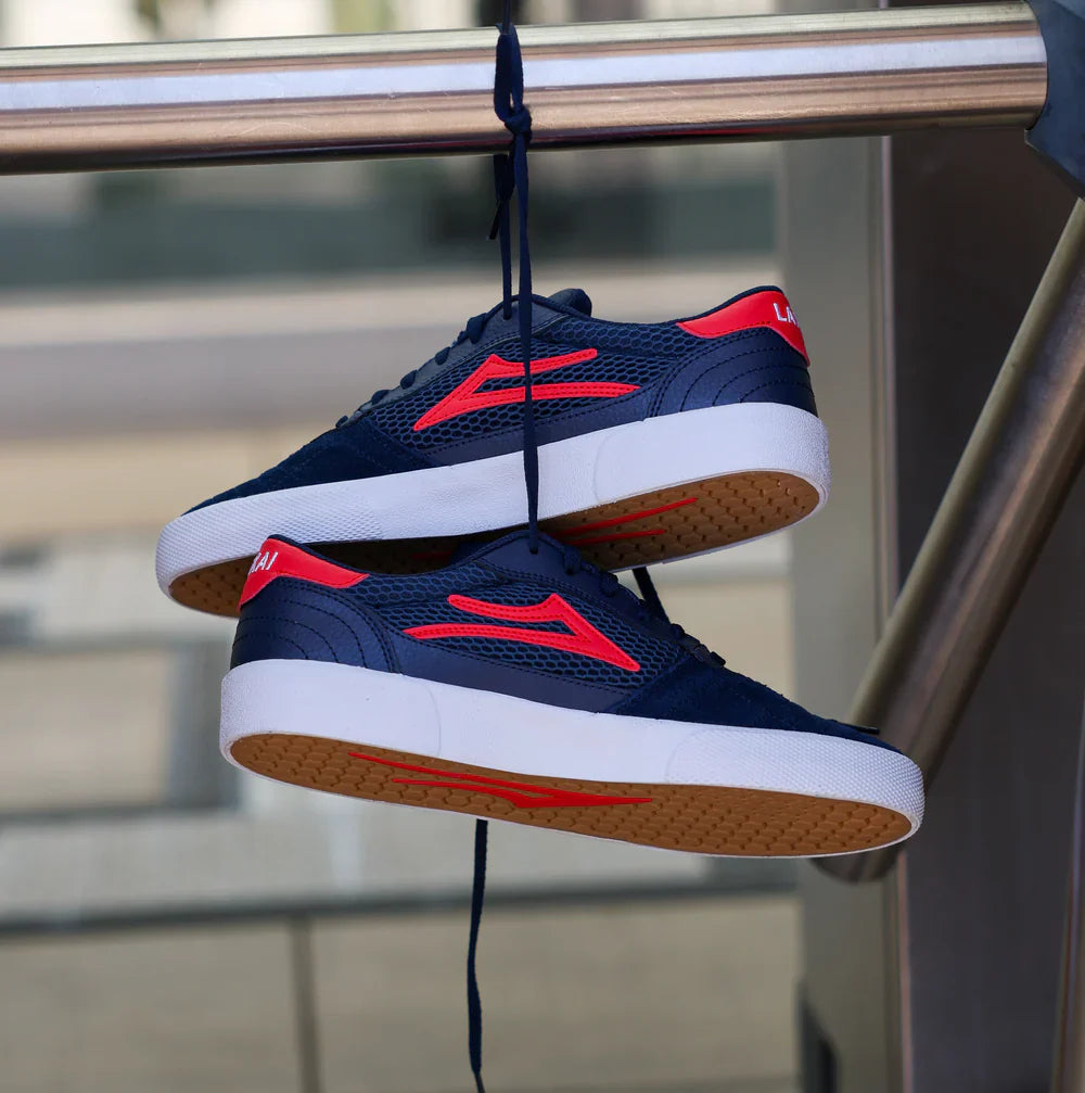 CAMBRIDGE NAVY RED SUEDE