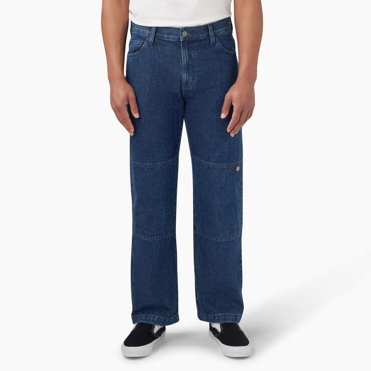 LOOSE FIT DOUBLE KNEE DENIM PANT