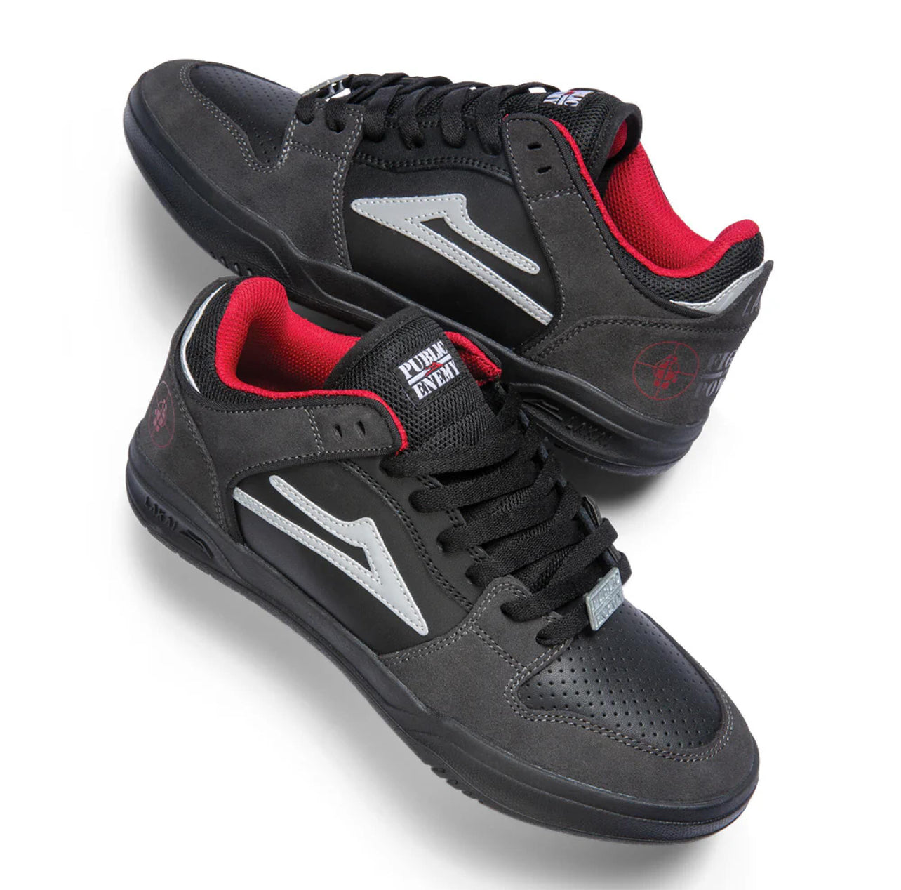 TELFORD LOW BLK/CHAR SUEDE