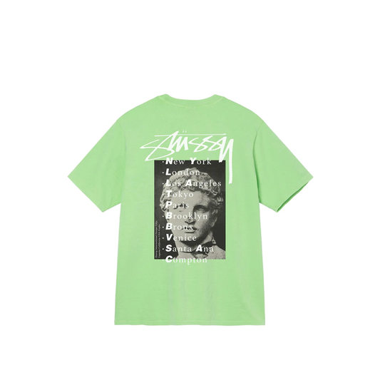 Camiseta Stussy Greek Statue Green