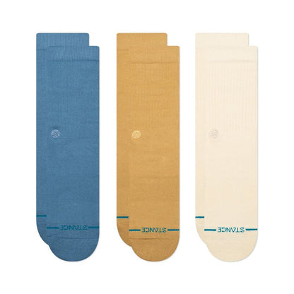 Medias Stance Icon 3 Pack Cream