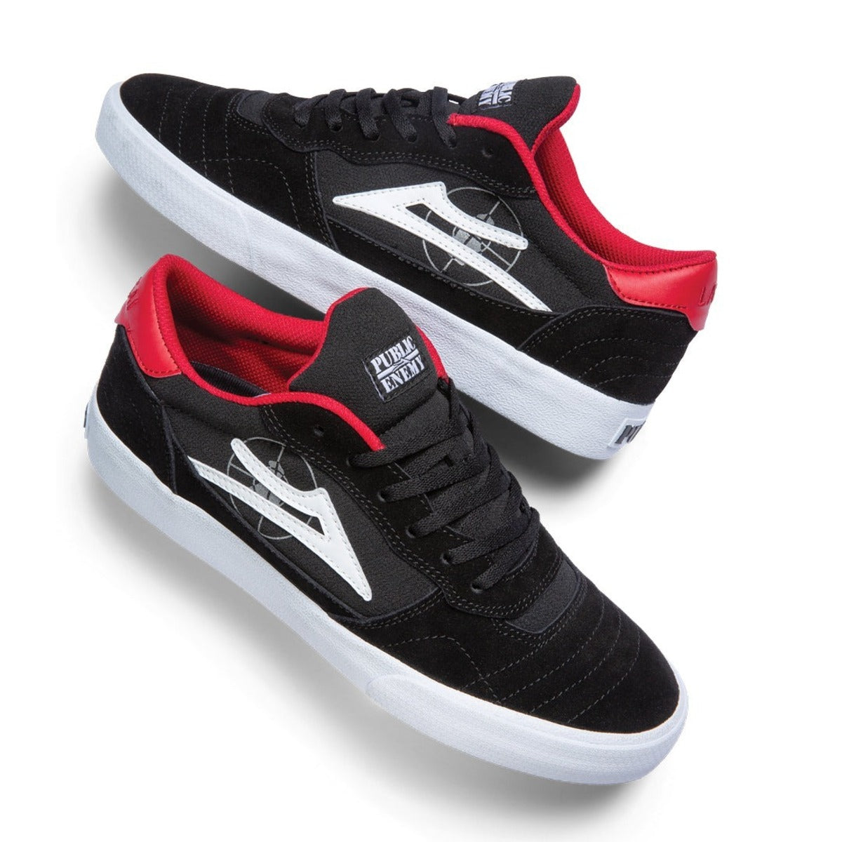 CAMBRIDGE BLACK RED SUEDE