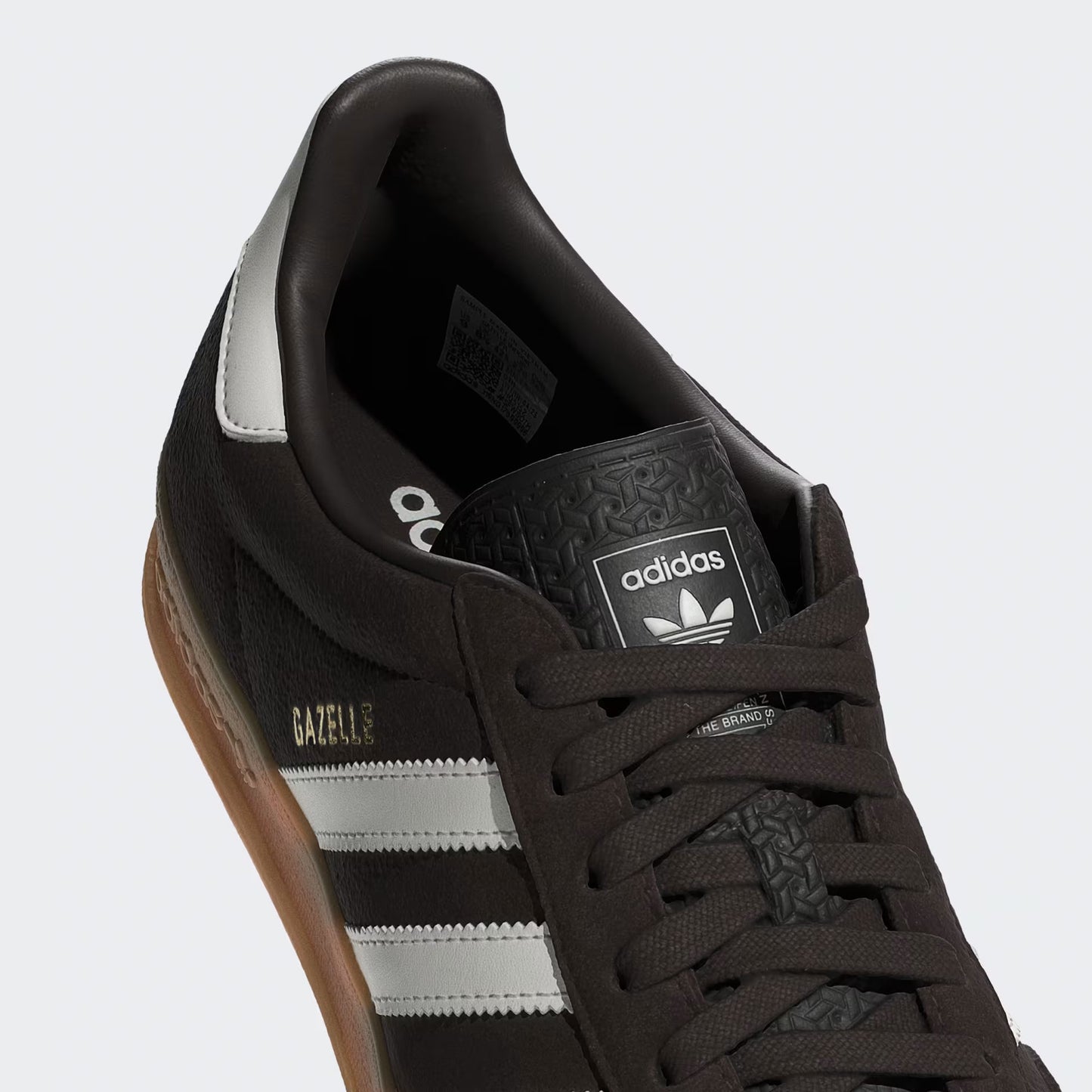 GAZELLE INDOOR BLACK WHITE GUM