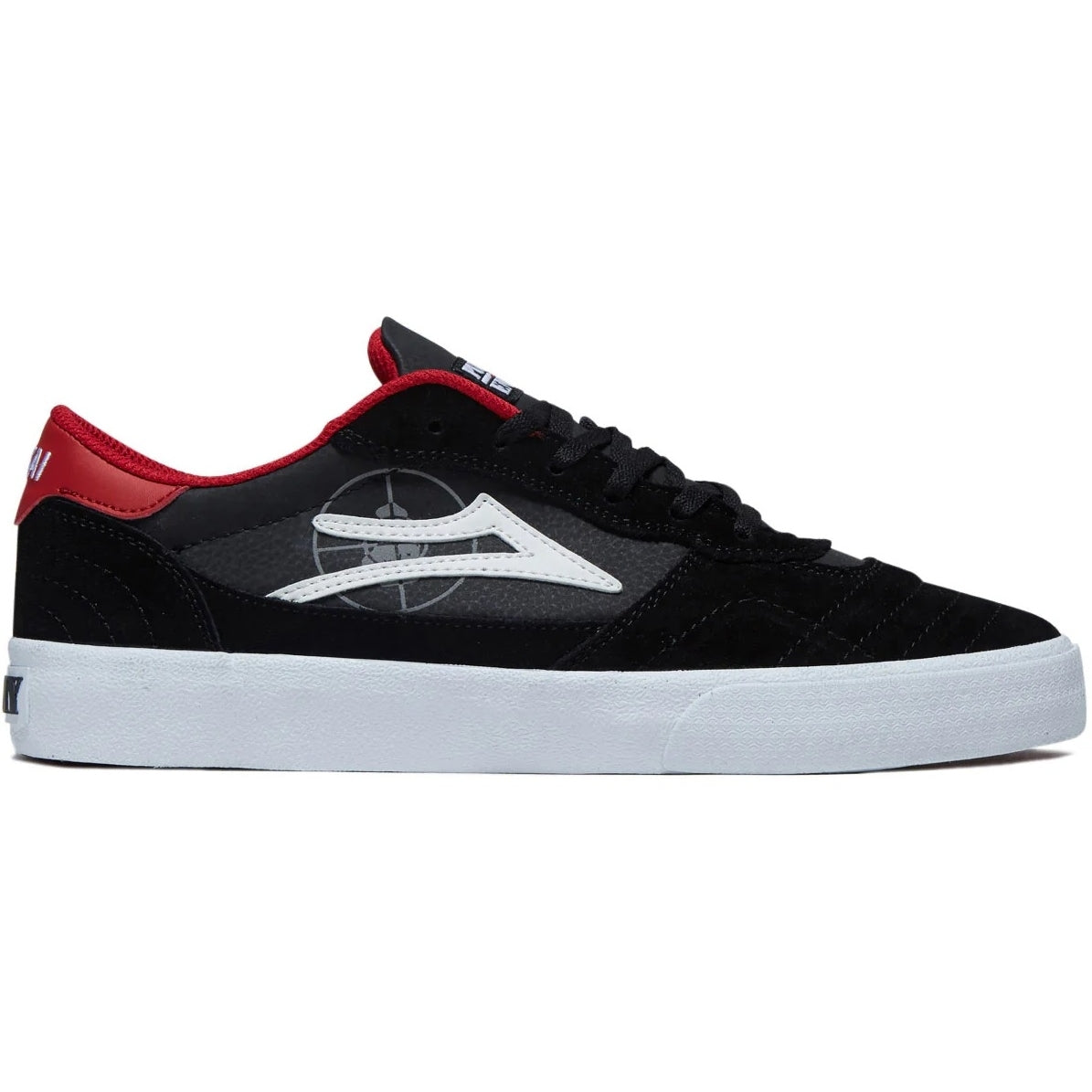 CAMBRIDGE BLACK RED SUEDE
